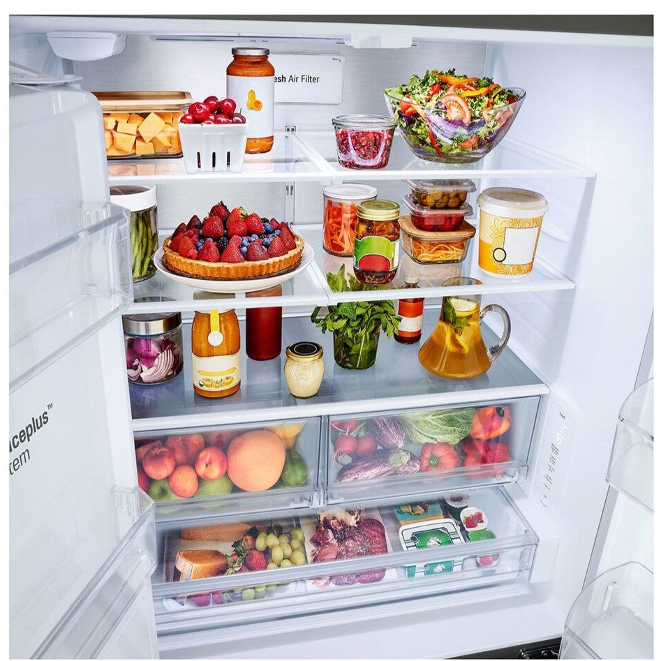 LG - 36 Inch 24 cu. ft Zero Clearance Counter Depth French Door Refrigerator in Stainless - LF24Z6530S