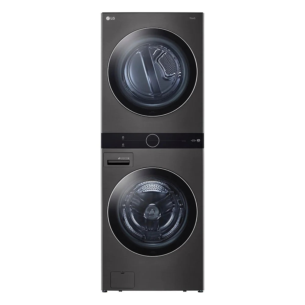 LG - 5.2 cu. ft. Washer and 7.4 cu. ft. Electric Dryer WashTower in Black Stainless - WKEX200HBA