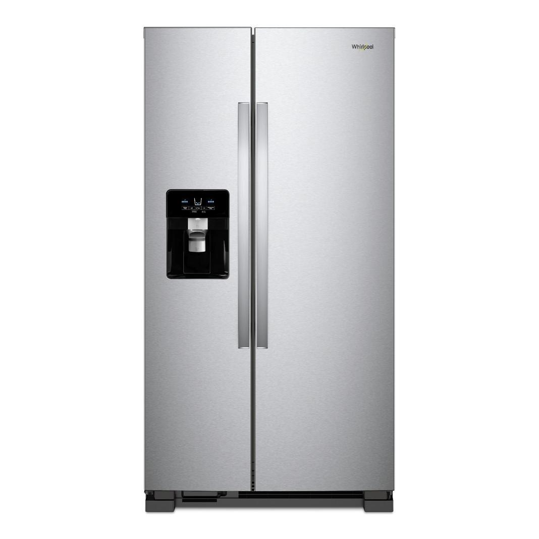 Whirlpool - 32.75 Inch 21.4 cu. ft Side by Side Refrigerator in  Stainless - WRS321SDHZ