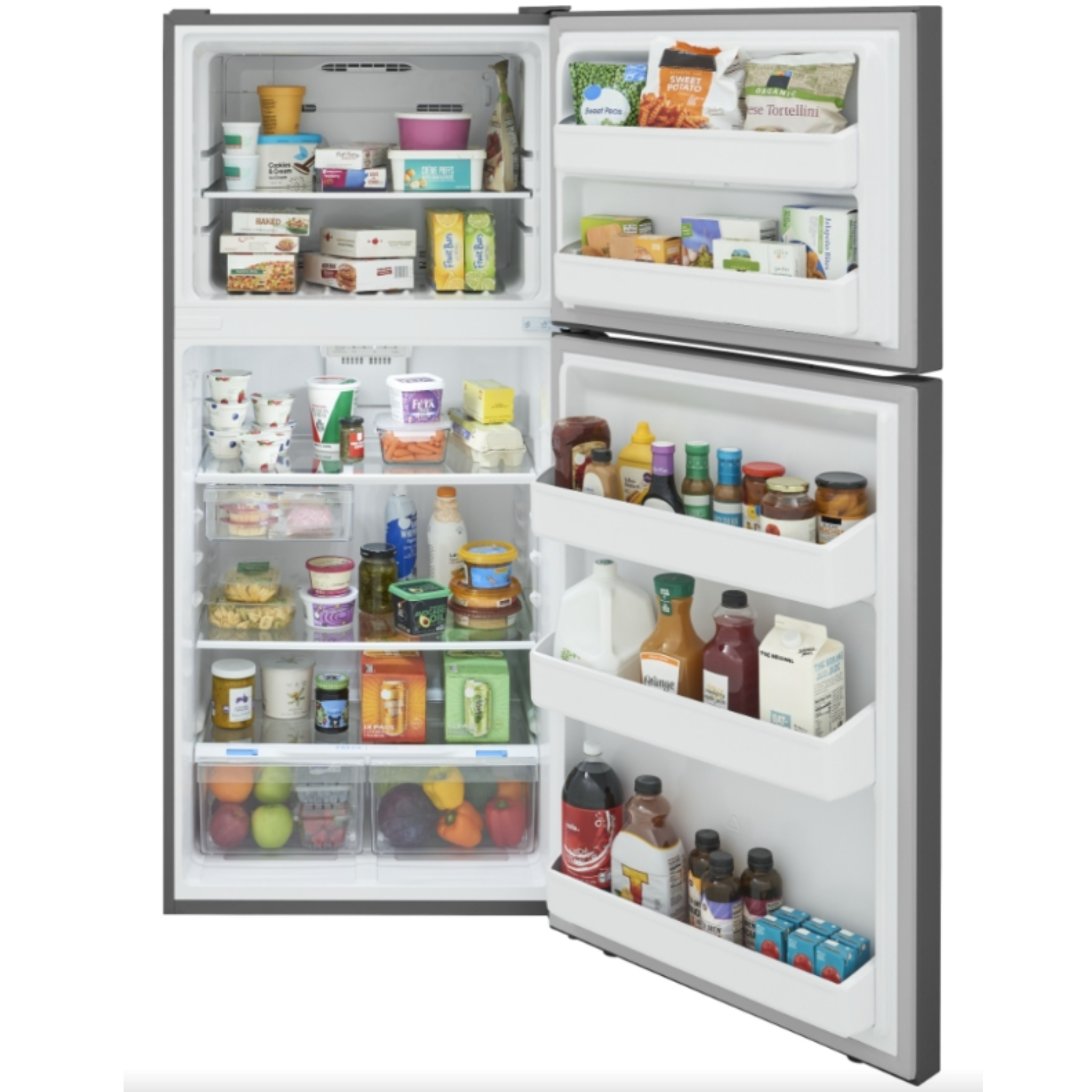Frigidaire - 29.5 Inch 18.17 cu. ft Top Mount Refrigerator in Stainless - FRTE1835AV